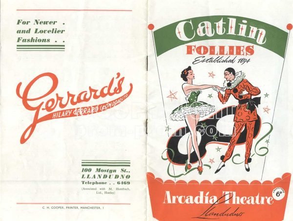 Catlin Follies Arcadia Theatre Llandudno programme