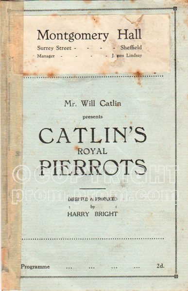 Catlin's Royal Pierrots programme, Montgomery Hall, Sheffield