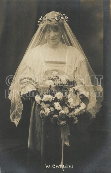 Will Catlin in drag as a bride