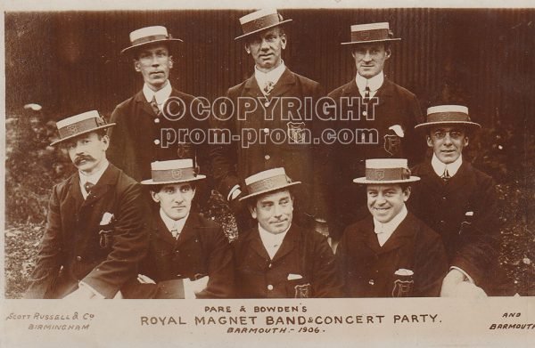 Pare & Bowden's Royal Magnet Band & Concert Party, Barmouth, 1906