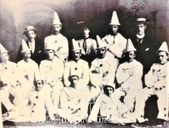 Ulverston Pierrot company 1901 Henry Simpson in back row on left