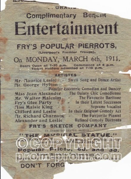 Frys Popular Pierrots Liverpool 1911 -The manager Arthur Fry live