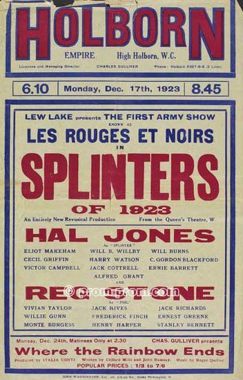 Les Rouges et Noir in Splinters,1923, Victoria & Albert Museum archives