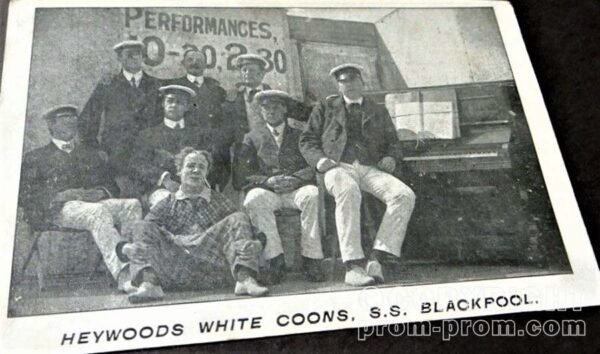 BLACKPOOL c1908 Heywood's White Coons - South Shore Pierrots or