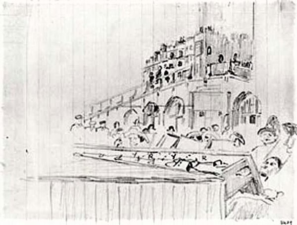 Walter Sickert sketch for pierrot painting 1