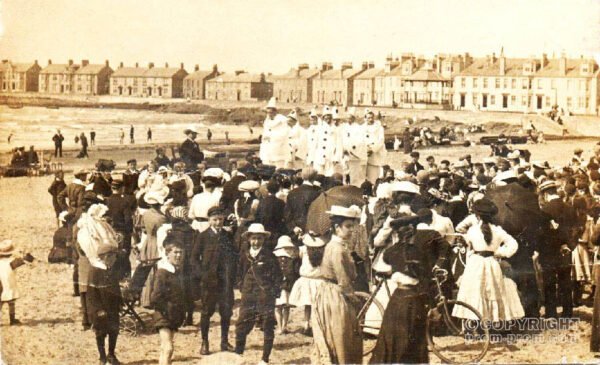 pierrots on the beach at Troon