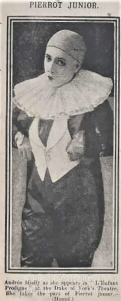 1915 Andree Mielly as she appears In 'L'Enfant Prodigue'