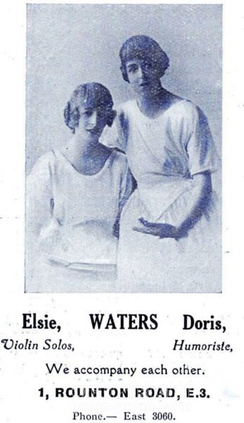 Elsie & Doris Waters, 1922