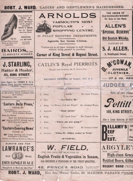 Great Yarmouth Pier programme, 1914 1