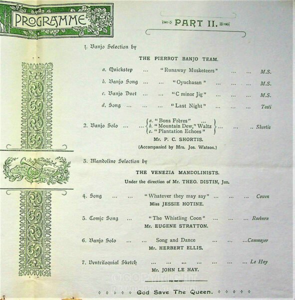 L'Enfant Prodigue programme 1891 contents