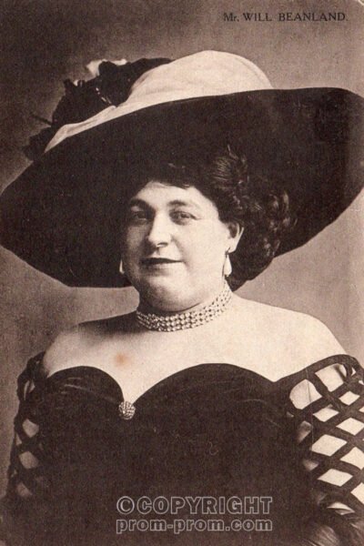 Mr Will Beanland, owner of Beanlands Pavillion in his female impersonator days, 11-11-1912, Clevelys